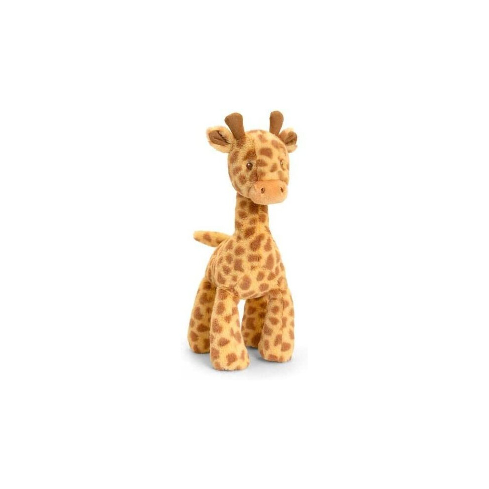 (Huggy Giraffe 17cm Plush) Keel Toys Keeleco 100% Recycled Baby Themed Blankets, Rattles, Plush Sets
