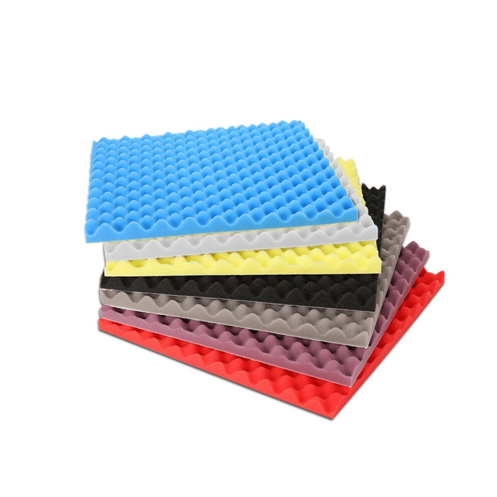 (A: Ordinary) 6Pcs 25x25x5cm Acoustic Foam Panel Soundproofing Sound Absorption Sponge for Studio