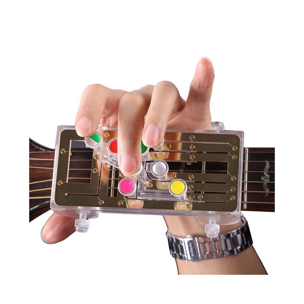 (Gold) Anti-Pain Finger Cots Guitar Assistant Teaching Aid Guitar Learning System Teaching Aid For Guitar Beginner