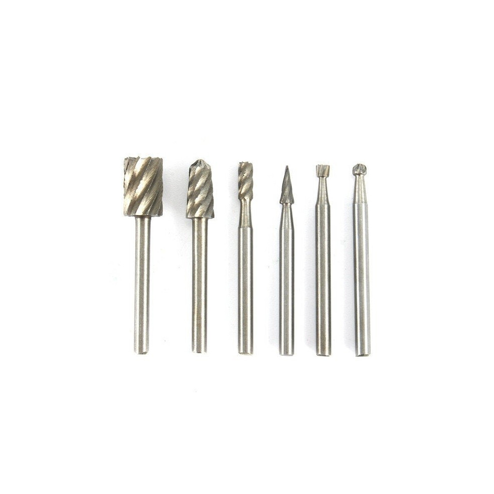 6Pcs 1/8 Inch Shank Milling Rotary File Burrs Bit Set Carving Tools