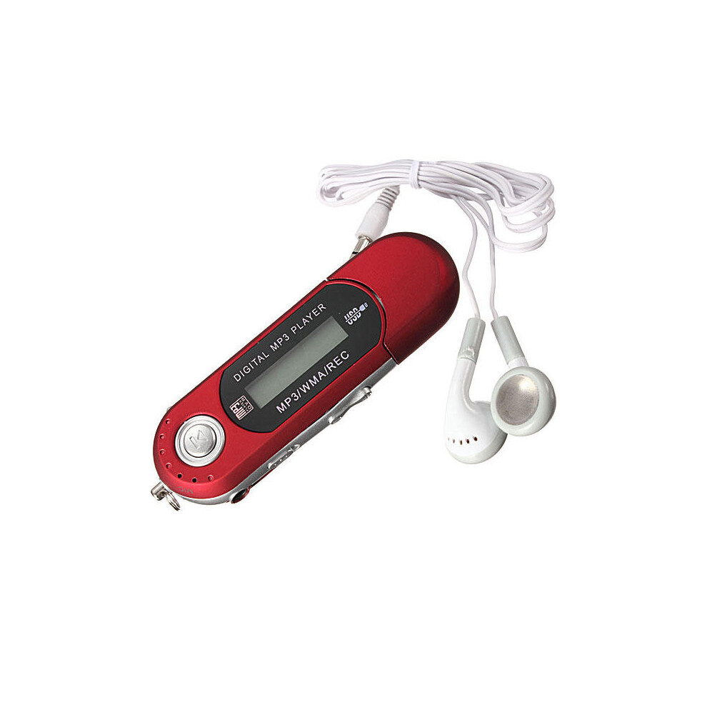 (Black) 8Gb Mini Mp3 Usb Flash Drive Lcd Music Player With Fm Radio Black 6112211955377