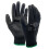 (Medium) 12 Pairs PU Coated Black Nylon Safety Work Gloves 1
