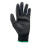(Medium) 12 Pairs PU Coated Black Nylon Safety Work Gloves 2