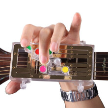 (Black) Anti-Pain Finger Cots Guitar Assistant Teaching Aid Guitar Learning System Teaching Aid For Guitar Beginner