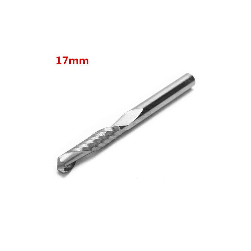 1/8 Inch Shank Single Flute End Mill Cutter 3.175x17mm Tungsten Steel CNC Router Bit