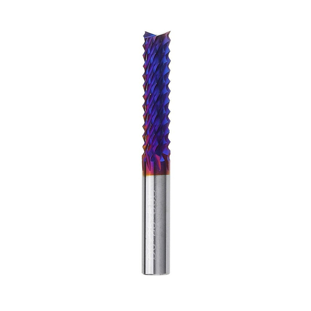 6Mm Shank 25Mm Tungsten Carbide Milling Cutter Blue Nano Coated End Mill 6112211920887