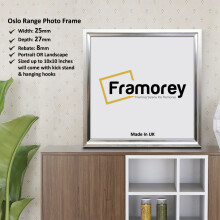 (15x15 CM) Square Size Silver Picture Frame / Oslo Style Photo Frame / Wall Art Picture Frame / Best Photo Frame For Birthday Gift