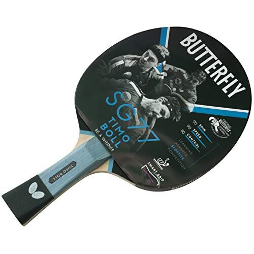 Butterfly SG77 Table Tennis Bat, Black and Red, One