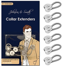 Johnson & Smith Collar Extenders/Neck Extender/Wonder -knap til 1/2 størrelse udvidelse af mænd kjole skjorter 5 pakke 3/8 """"
