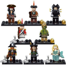 (8pcs B) 8Pcs Pirates Of The Caribbean Action Figure Model Building Blocks Toys Gift