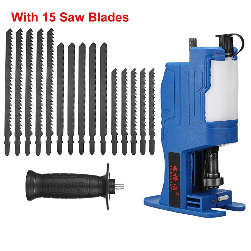 (With 15 Saw blades) Reciprocating Saw Attachment for Electric Drill Wood Metal Cutting Tool