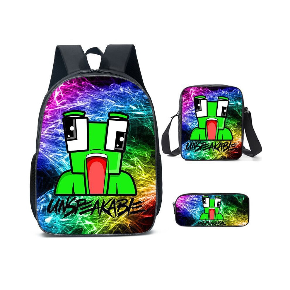 (Purple) 3Pcs/Set UNSPEAKABLE School Bags Students Book Bags Kids Bag  School Backpack