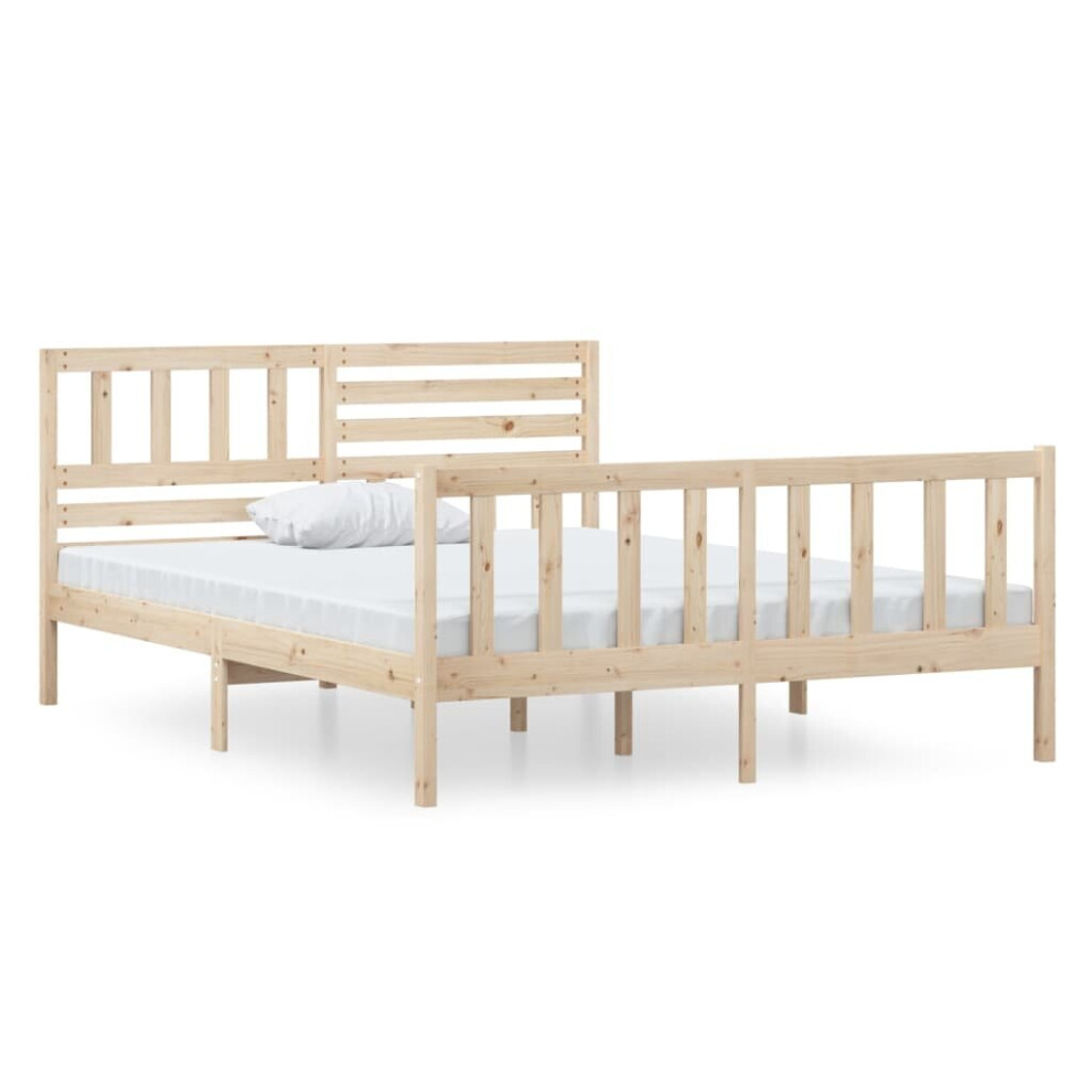 vidaXL Bed Frame Bed Base Platform Bed 120x190 cm Small Double Solid Wood