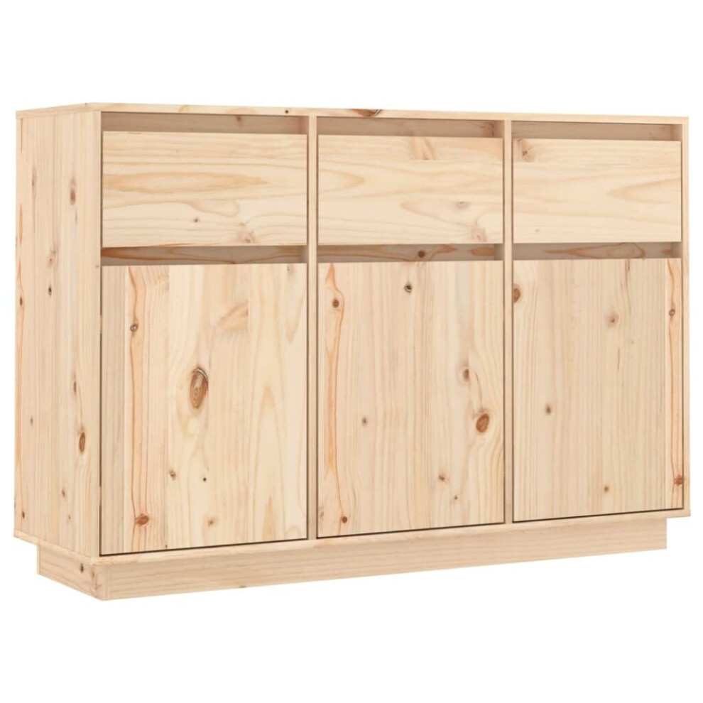 Vidaxl (Brown) Solid Wood Pine Sideboard Storage Cupboard Side Cabinet Multi Colours
