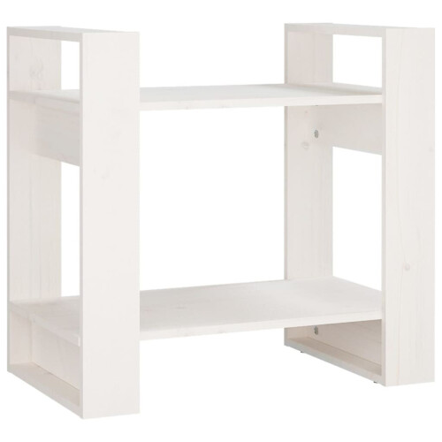 VidaXL (white) vidaXL Solid Wood Pine Book Cabinet/Room Divider Storage Shelf Multi Colours