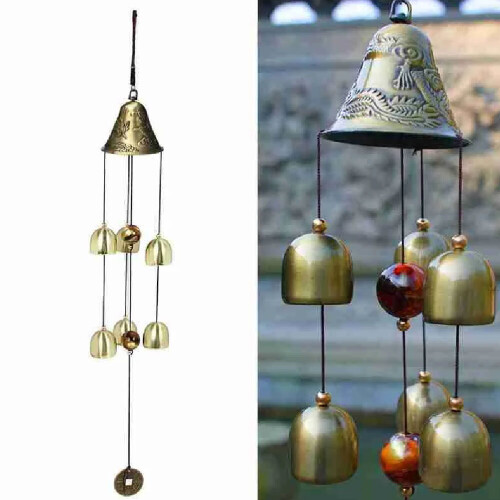 Wind Chimes Μεγάλα χάλκινα κουδούνια που κρέμονται Κήπος αυλή Home Decor Εξωτερική