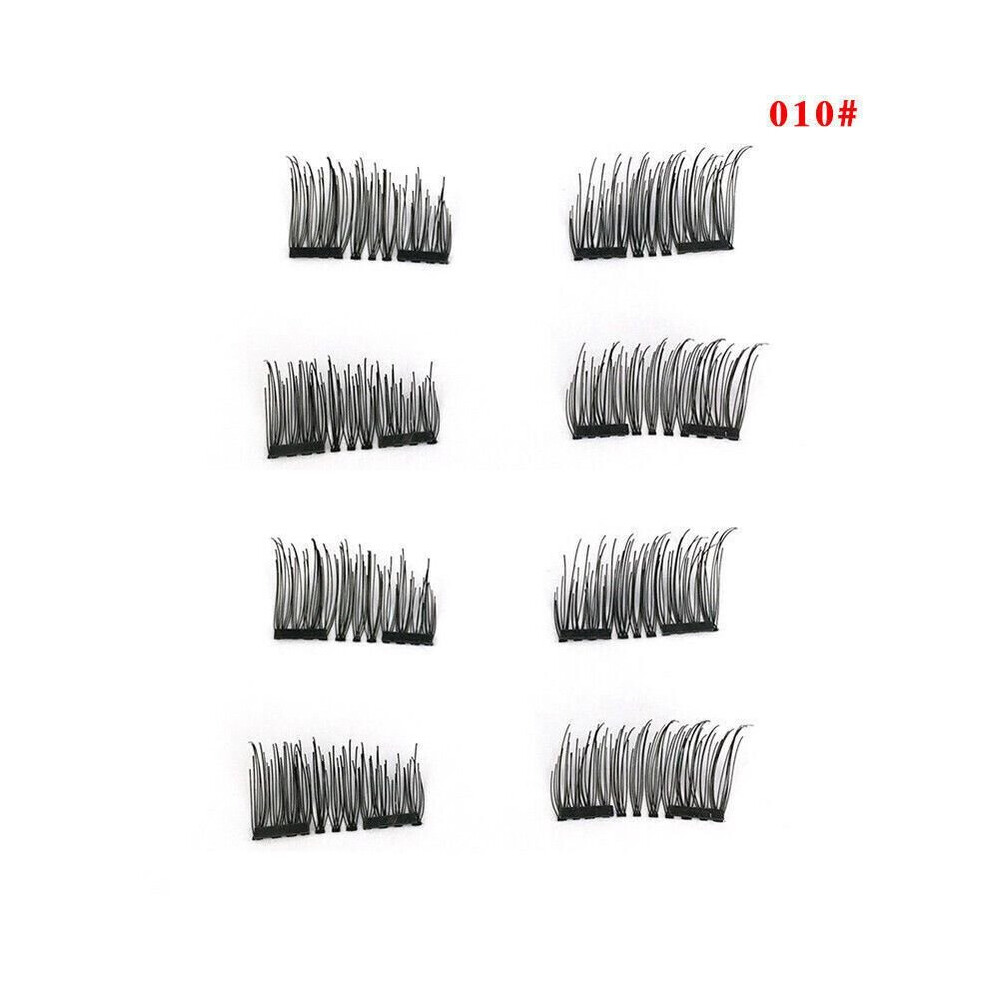 (010) Magnetic Eyelashes Natural Long Handmade 3D Mink Lashes Makeup Set