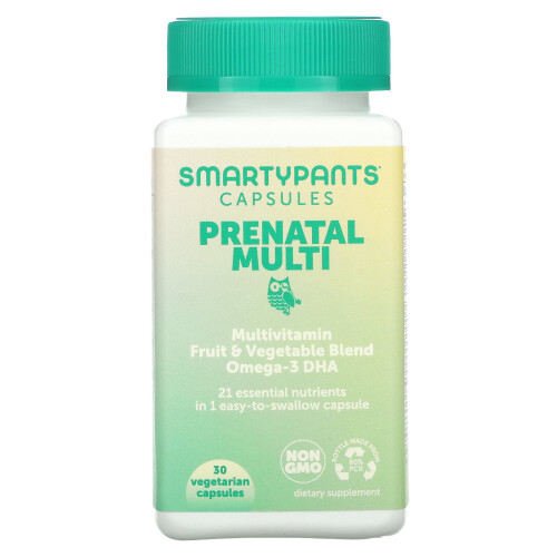 SmartyPants, Prenatal Multi, 30 Vegetarian Capsules 2