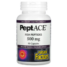 Natural Factors, PeptACE, Fischpeptide, 500 mg, 90 Kapseln