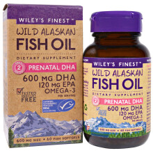 Wiley's Finest, Wildes Fischöl aus Alaska, Pränatales DHA, 60 Weichkapseln