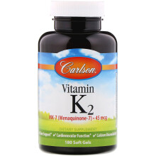 Carlson, Vitamine K2 MK-7, 45 mcg, 180 Gélules Souples