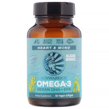 Sunwarrior, Algenbasiertes Omega-3, Vegan DHA + EPA, 60 Vegane Softgels