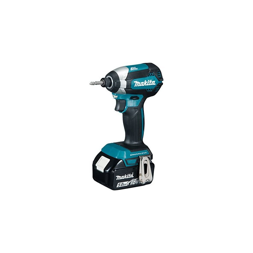 Makita DTD153RTJ 18V Li-ion LXT Brushless Impact Driver Complete with 2 x 5.0 Ah Li-ion Batteries and Charger Supplied in a Makpac Case