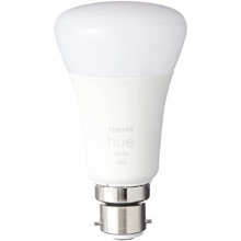Philips Hue White Smart Bulb Twin Pack LED [B22 Bayonet Cap] - 806 Lumens (60W equivalent). Works with Alexa, Google Assistant and Apple Homekit