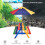 Kids Picnic Table Bench Set Children Activity Play Table w/ Umbrella 2