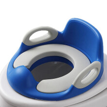 (Blue) Potty Training Seat Toddler Toilet Seat With Soft Pu Cushion Safe Handles