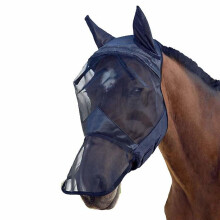 (L) Horse Fly Protection Mask Mesh Horse Head Cover Fly Mask With Ears Horse Equipment