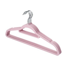 (Baby Pink ) Velvet Non Slip Coat Clothes Hanging 10 Hangers
