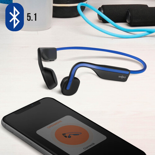Shokz Ακουστικά Bluetooth 5.1 Bone Conduction Double Micro IP55 Shokz OpenMove μπλε 2