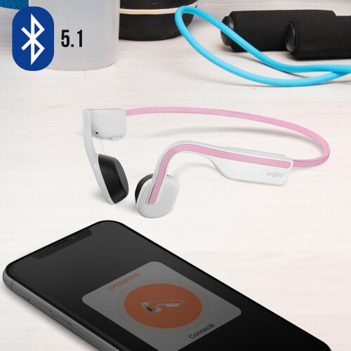 Shokz Ακουστικά Bluetooth 5.1 Bone Conduction Double Micro IP55 Shokz OpenMove ροζ 2