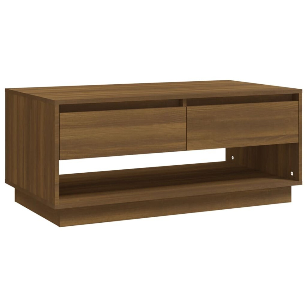 Vidaxl (Brown Oak) Coffee Table Chipboard Home Couch Centre Side Sofa Table Multi Colours