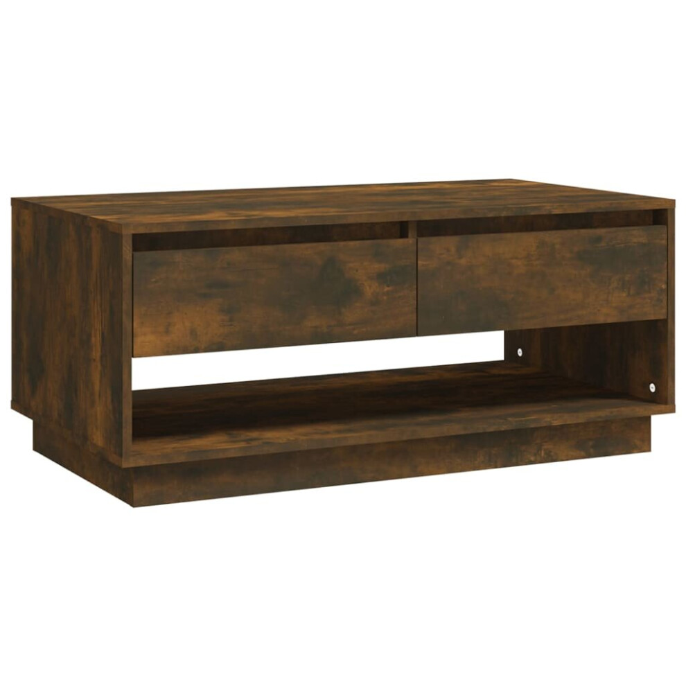 Vidaxl (Smoked Oak) Coffee Table Chipboard Home Couch Centre Side Sofa Table Multi Colours