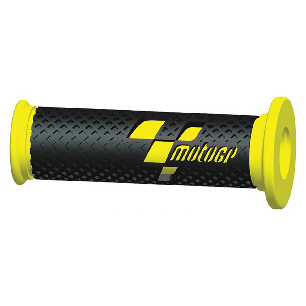Moto Gp Premium Race Handlebar Grips / - 22Mm Left / 25Mm Right Black/Yellow 5034862352880