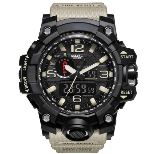 (Orange) Waterproof Sport Dual Display Watch 2