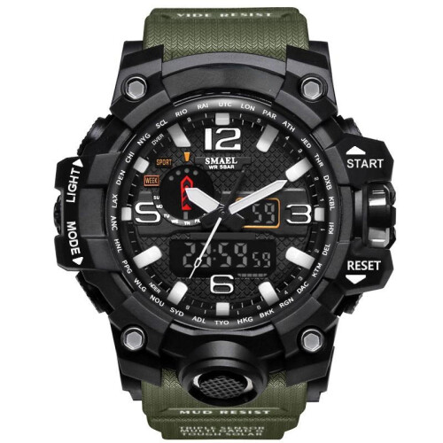 (Orange) Waterproof Sport Dual Display Watch 1
