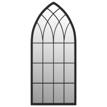 (black, 100 x 45 cm) vidaXL Mirror Iron for Indoor Use Hanging Mirror Black/Sand 100x45/70x30 cm