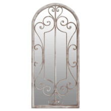 (sand, 100 x 45 cm) vidaXL Garden Mirror Iron for Outdoor Use Mirror Black/Sand 100x45/70x30 cm