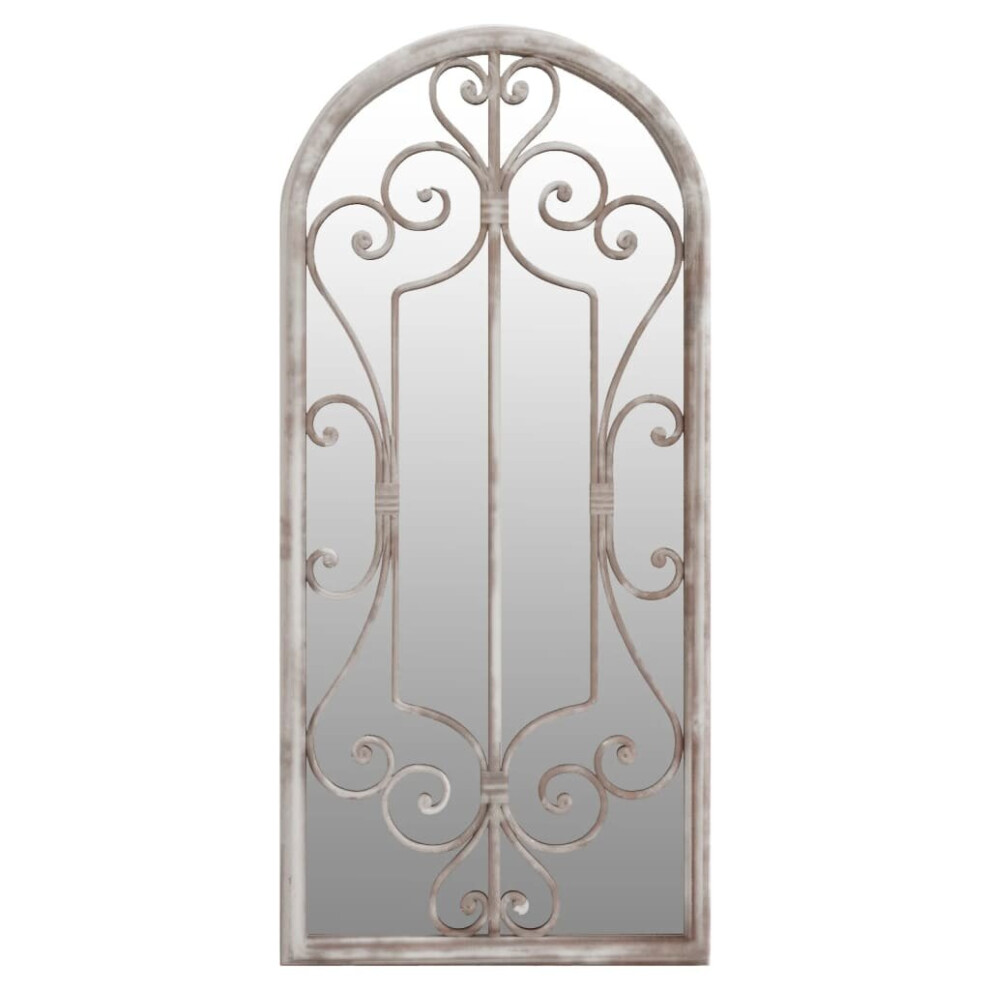 Vidaxl (Sand, 100 X 45 Cm) Garden Mirror Iron For Outdoor Use Mirror Black/Sand 100X45/70X30 Cm
