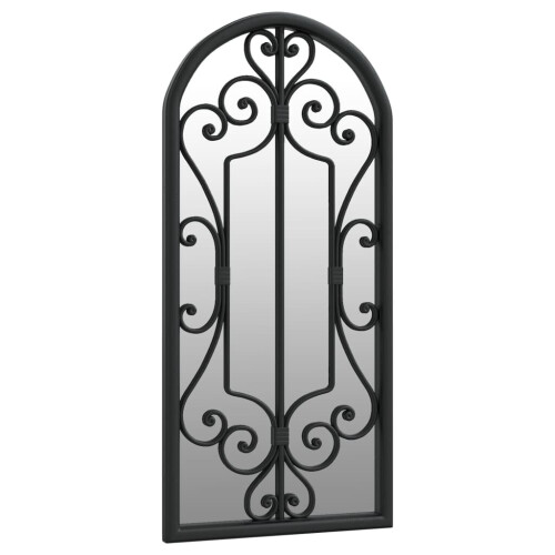 VidaXL vidaXL Gartenspiegel Schwarz 100x45 cm Eisen 2