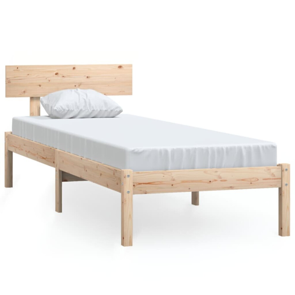 (brown, 90 x 190 cm) vidaXL Solid Wood Pine Bed Frame Wooden Platform Bedstead Multi Colours/Sizes