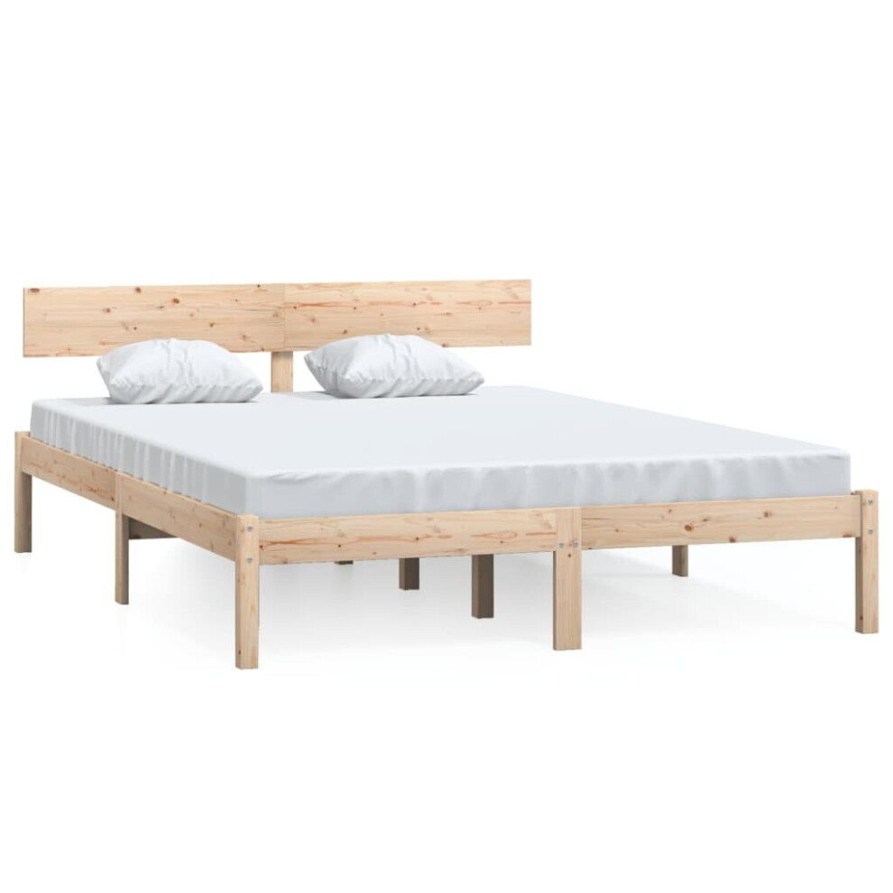 (brown, 120 x 190 cm) vidaXL Solid Wood Pine Bed Frame Wooden Platform Bedstead Multi Colours/Sizes