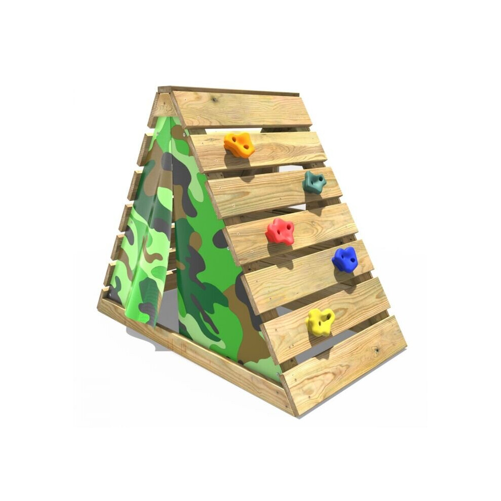 (Camo) Rebo Mini Wooden Climbing Pyramid Adventure Playset