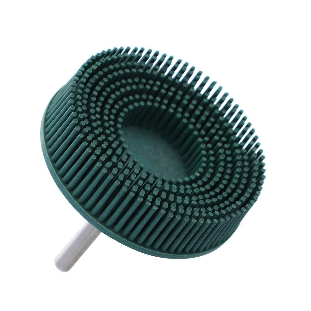 (80, 2 Inch) Polishing Wheel Grit 50 80 120 Radial Bristle Disc 2 inch 3 inch Emery Rubber Abrasive Brush 1/4" 6.35mm for Dremel Accessories
