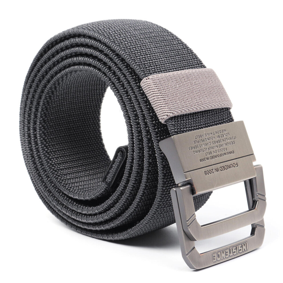 (Dark Grey) Survival Military Belts Tactical Belt Nylon Waist Strap Emergency EDC Gadget