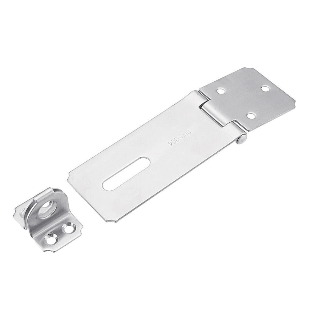 (5 Inch) Thicken 304 Stainless Steel Safety Hasps Heavy Duty Gate Bolt Latch Buckle Anti-theft Door Lock