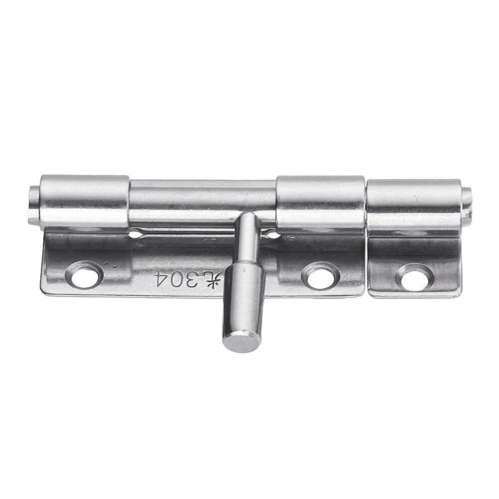 Stainless Steel Door Latch Sliding Lock Barrel Bolt Hasp Staple Gate Safety Lock with Padlock Hole